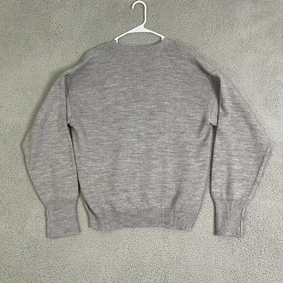 VTG Jeff Links Sweater Men L Gray Pullover Casual  V-neck - Picture 4 of 8